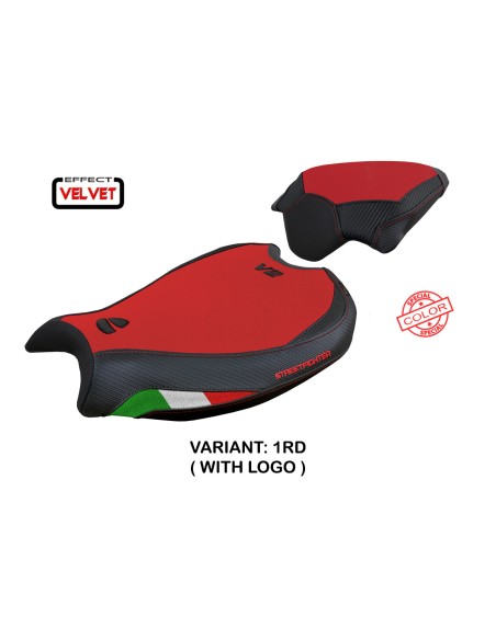 Housse de selle compatible Ducati Streetfighter V2 (2022) modèle Mina velvet