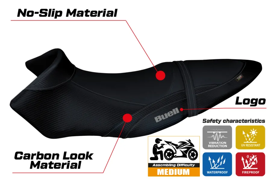 Rivestimento sella compatibile BUELL XB 12 S - XB 12 SX(19-21) modello Avignone
