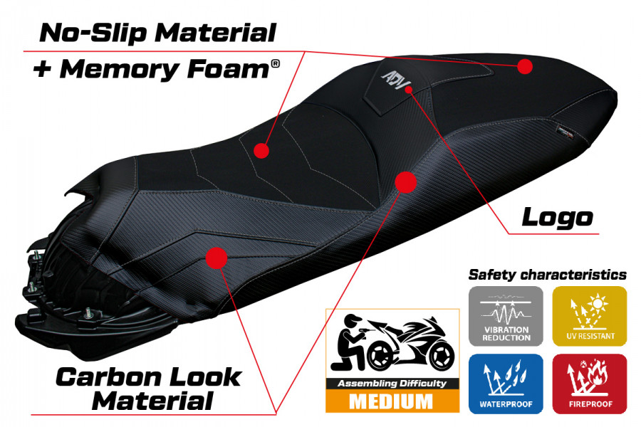 Sitzbezug kompatibel Honda ADV 350 Modell Nilli comfort system