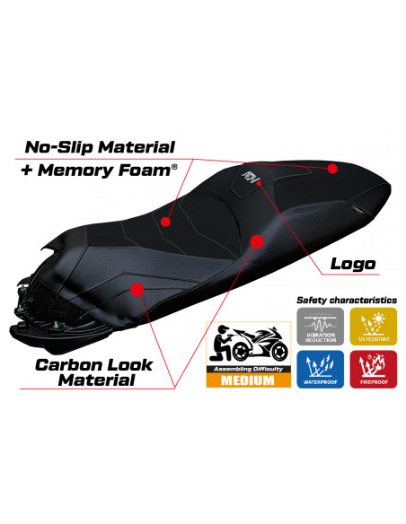 Housse de selle compatible Honda ADV 350 modèle Nilli comfort system