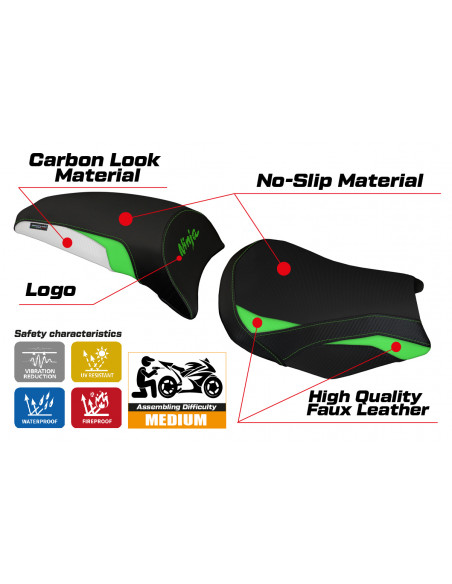 Rivestimento sella compatibile Kawasaki Ninja 650 (17-22) modello Sihu