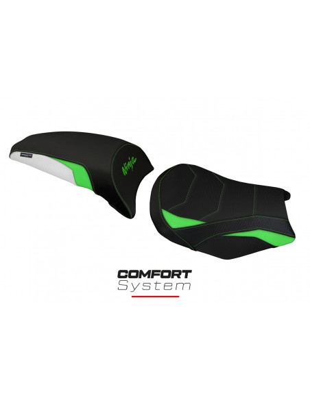 Funda de asiento compatible con Kawasaki Ninja 650 (17-22) modelo Sihu comfort system