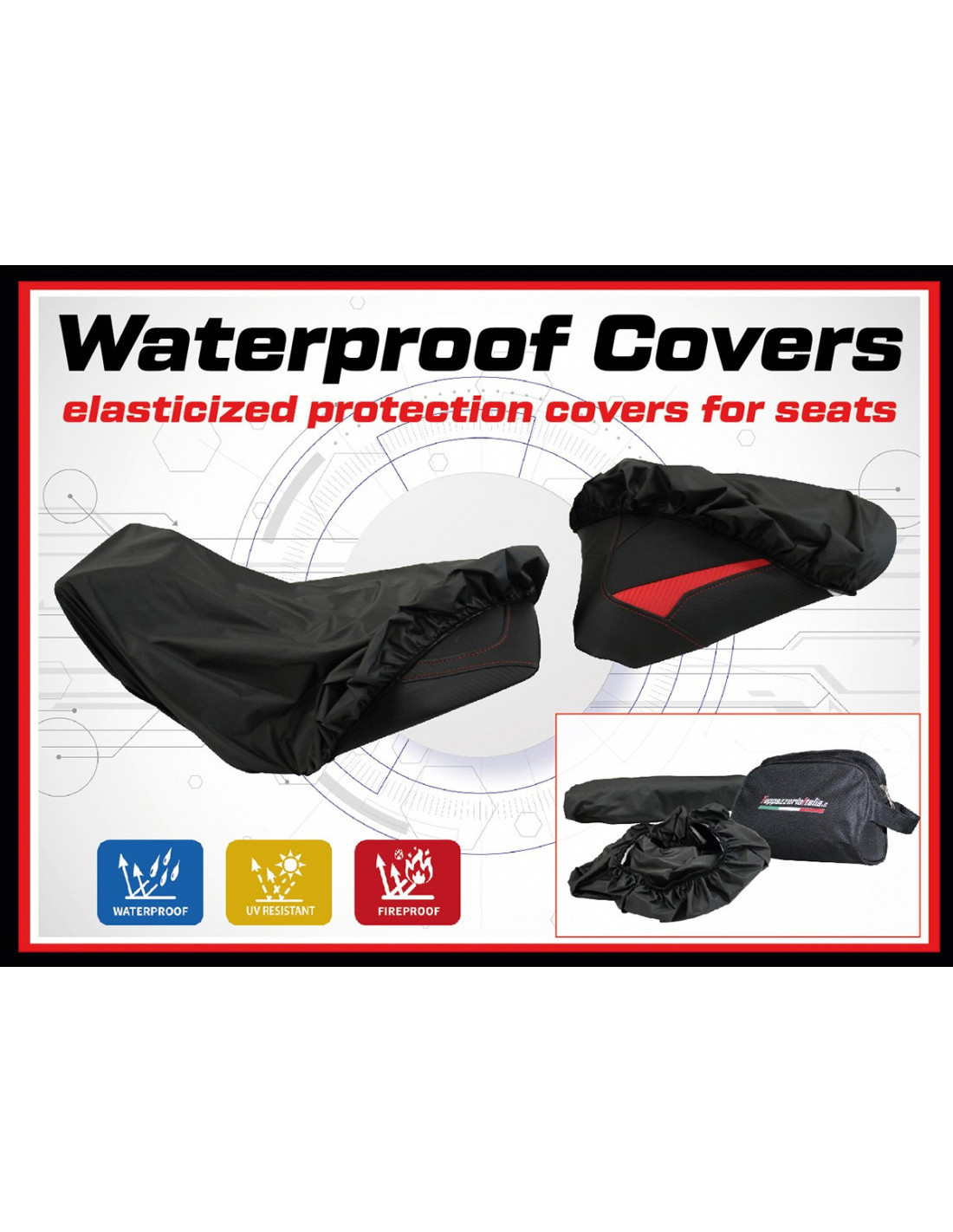 100% Waterproof elasticized protection covers