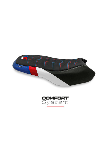 Funda de asiento compatible con BMW R 1200/1250 GS Rallye (17-22) modelo Favria comfort system