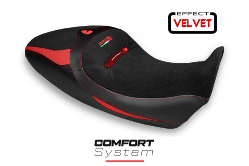 Housse de selle compatible Ducati Diavel 1260 S (19-22) modèle Costanza 1 velvet comfort system