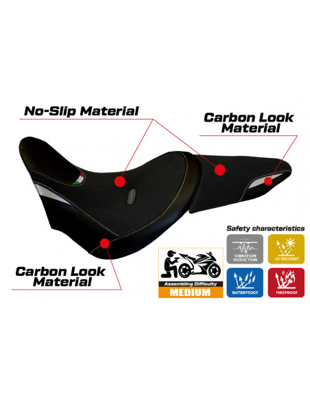 Seat cover compatible Ducati X Diavel (16-22) Castelbuono model