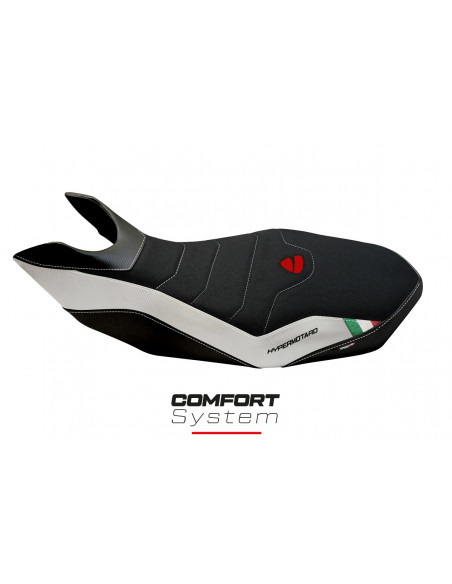 Funda de asiento compatible con Ducati Hypermotard 796/1100/1100 EVO (07-12) modelo Medea 2 comfort system