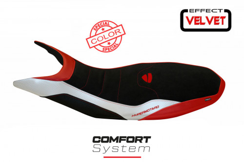 Housse de selle compatible Ducati Hypermotard 821/939 (13-18) modèle Varna special color velvet comfort system