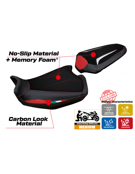 Housse de selle compatible Ducati Monster 937 (21-22) modèle Linosa comfort system