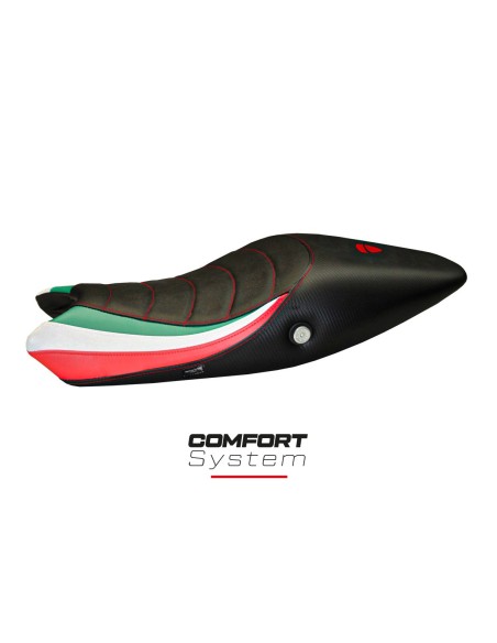 Seat cover compatible Ducati Monster 1100/1100 EVO (09-13) Tricolat Total Black comfort system model