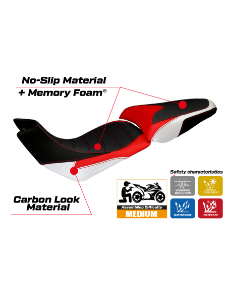 Seat cover compatible Ducati Multistrada 1200 (12-14) Trinacria special color comfort system model