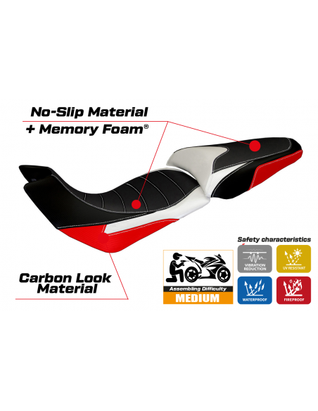 Seat cover compatible Ducati Multistrada 1200 (12-14) Trinacria special color comfort system model