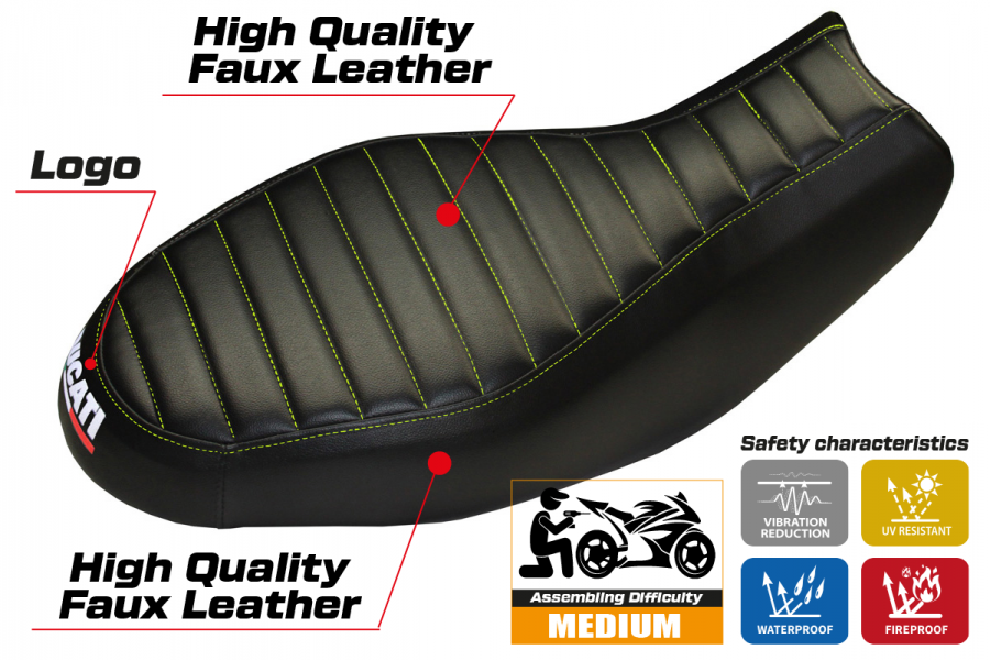 Seat cover compatible Ducati Scrambler 400 / 800 / 1100 (15-22) Procida model
