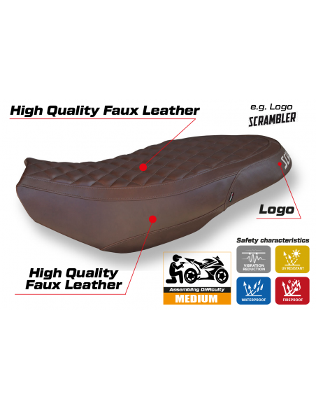Rivestimento sella compatibile Ducati Scrambler 400 / 800 / 1100 (15-22) modello Vintage