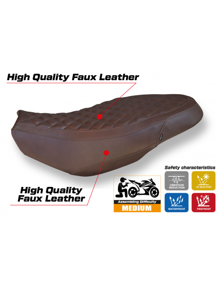 Funda de asiento compatible con Ducati Scrambler 400/800/1100 (15-22) modelo Vintage