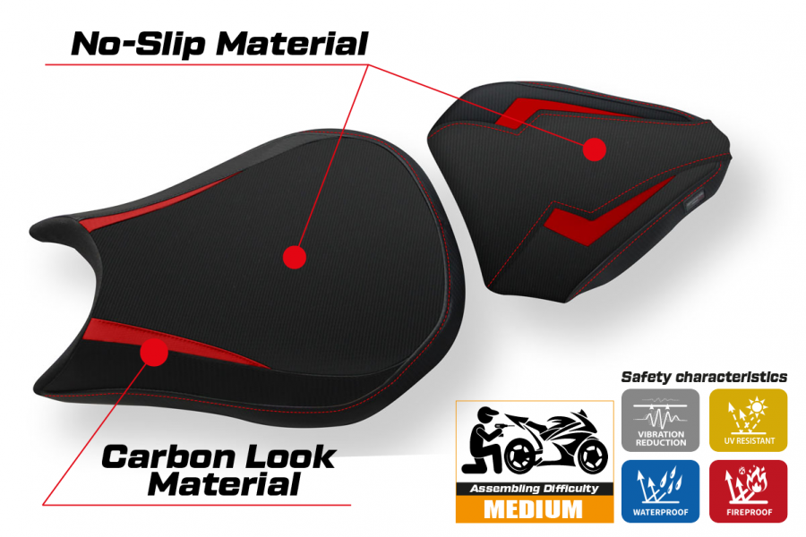 Seat cover compatible Ducati Streetfighter (09-15) Destin model