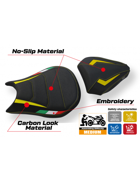 Sitzbezug kompatibel Ducati Streetfighter (09-15) Modell Florida Trico Ultragrip