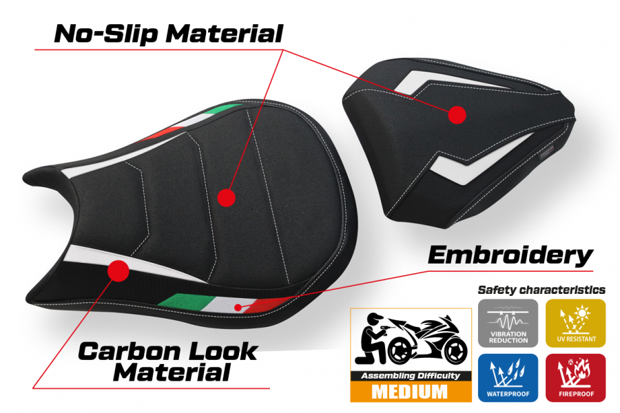 Seat cover compatible Ducati Streetfighter (09-15) Florida Trico ultragrip model