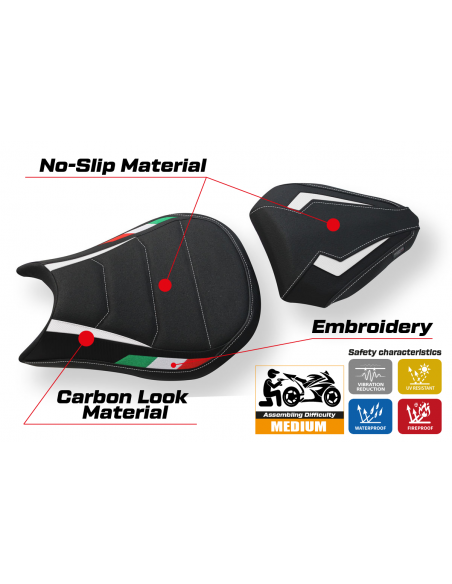 Rivestimento sella compatibile Ducati Streetfighter (09-15) modello Florida Trico ultragrip