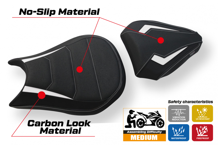Seat cover compatible Ducati Streetfighter (09-15) Florida ultragrip model