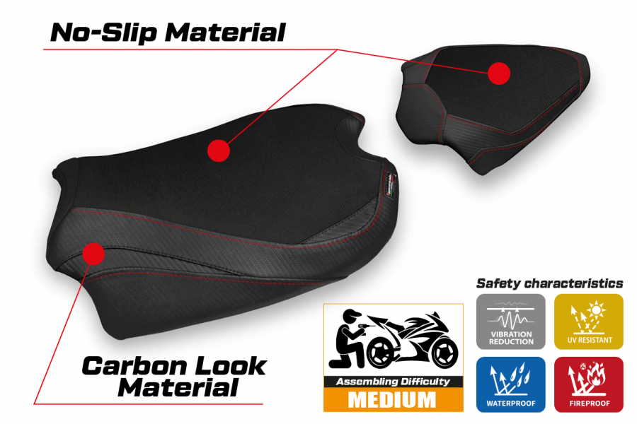 Rivestimento sella compatibile Ducati Streetfighter V4 (20-22) modello Sumen