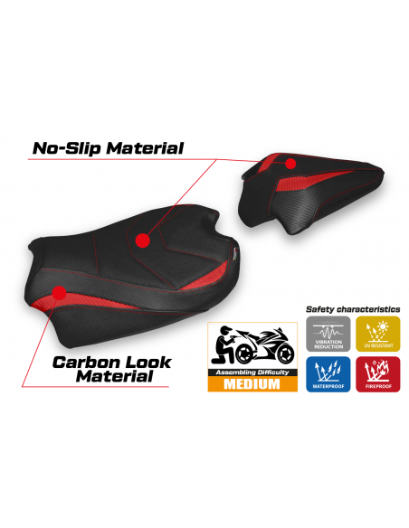 Rivestimento sella compatibile Ducati Streetfighter V4 (20-22) modello Veles ultragrip