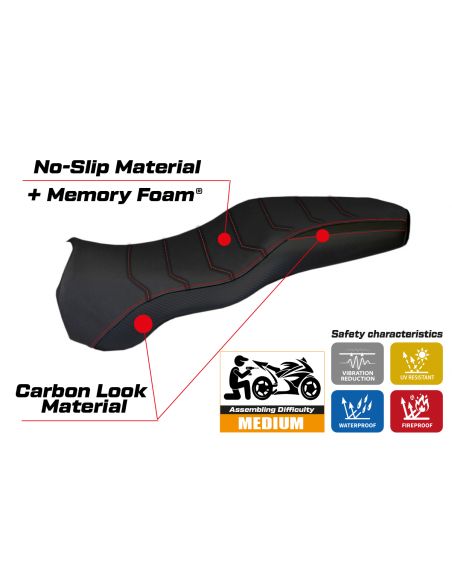 Seat cover compatible Ducati Sport-S / Super Sport-SS (02-06) Latina Insert Color comfort system model