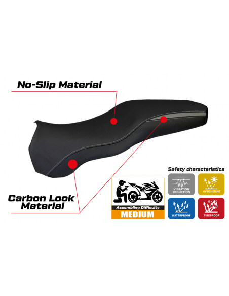 Sitzbezug kompatibel Ducati Sport-S / Super Sport-SS (02-06) Modell Latina Insert Color