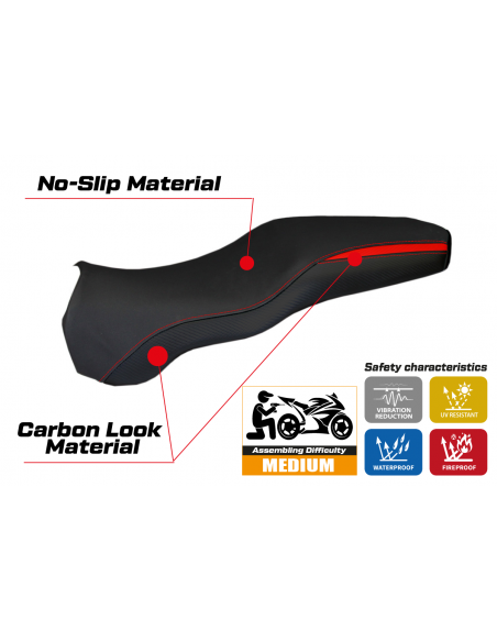 Rivestimento sella compatibile Ducati Sport-S / Super Sport-SS (02-06) modello Latina Insert Color