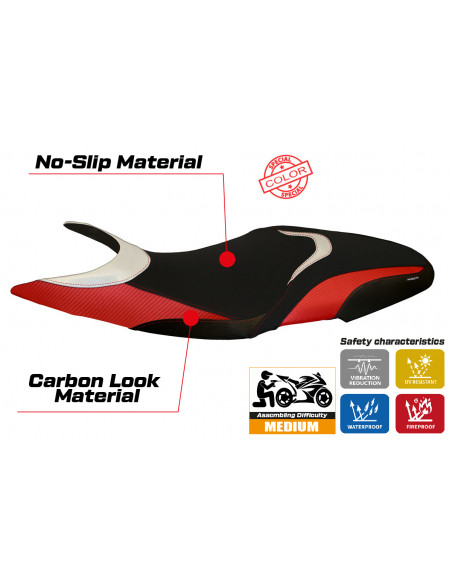 Housse de selle compatible Ducati Super Sport (17-22) modèle Massa special color