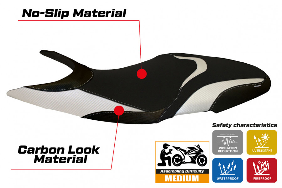 Housse de selle compatible Ducati Super Sport (17-22) modèle Massa 2