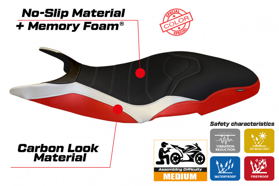 Sitzbezug kompatibel Ducati Super Sport (17-22) Modell Pistoia special color comfort system