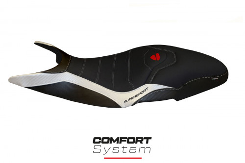 Housse de selle compatible Ducati Super Sport (17-22) modèle Pistoia 3 comfort system