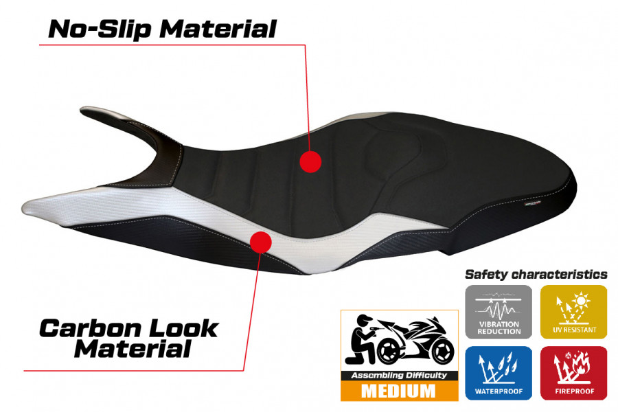 Sitzbezug kompatibel Ducati Super Sport (17-22) Modell Pistoia 1 ultragrip