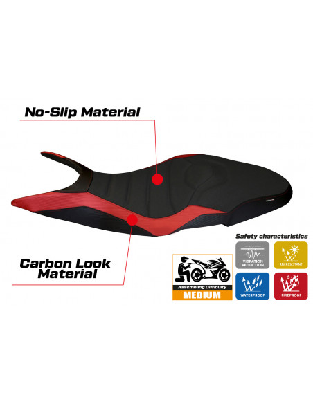 Seat cover compatible Ducati Super Sport (17-22) Pistoia 1 ultragrip model