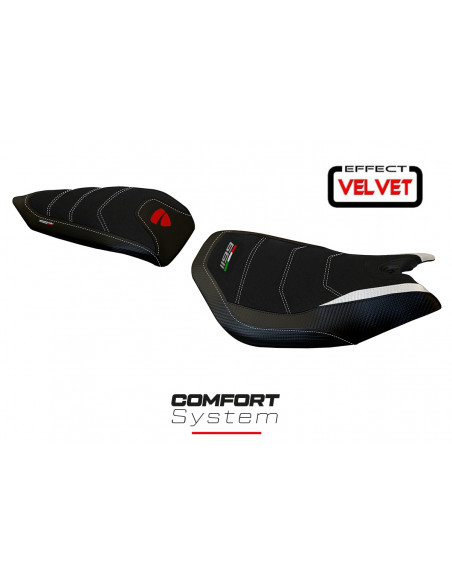 Funda de asiento compatible Ducati Panigale 1199 (11-15) modelo Leiden velvet comfort system