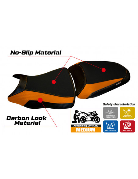 Seat cover compatible Kawasaki ER-6N / ER-6F (12-16) Leeds 1 model