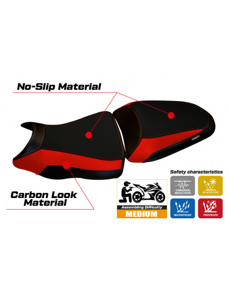Seat cover compatible Kawasaki ER-6N / ER-6F (12-16) Leeds 1 model