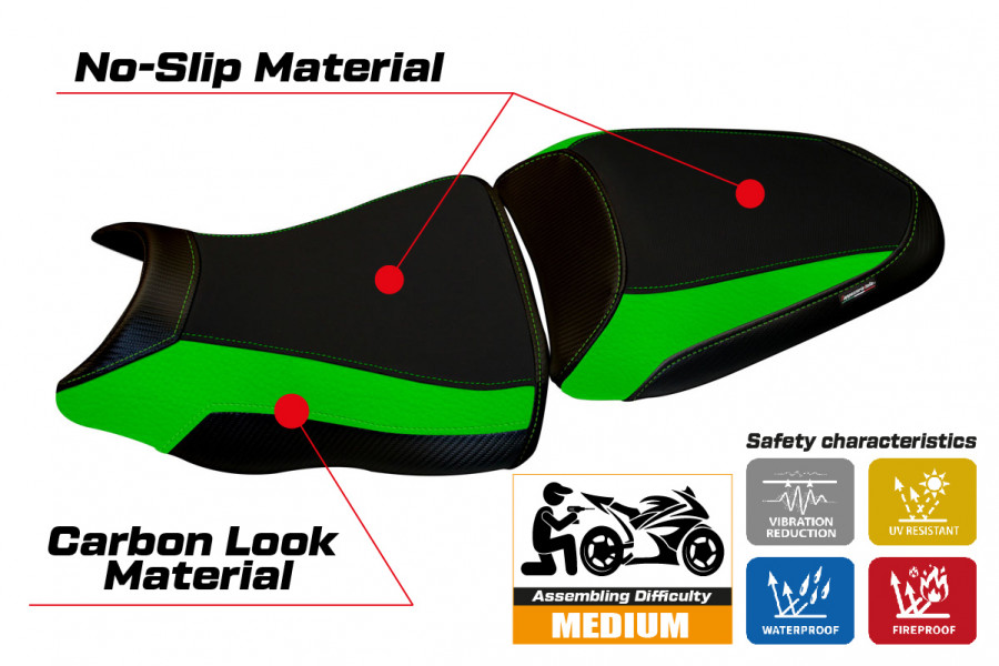 Rivestimento sella compatibile Kawasaki ER-6N / ER-6F (12-16) modello Leeds 1