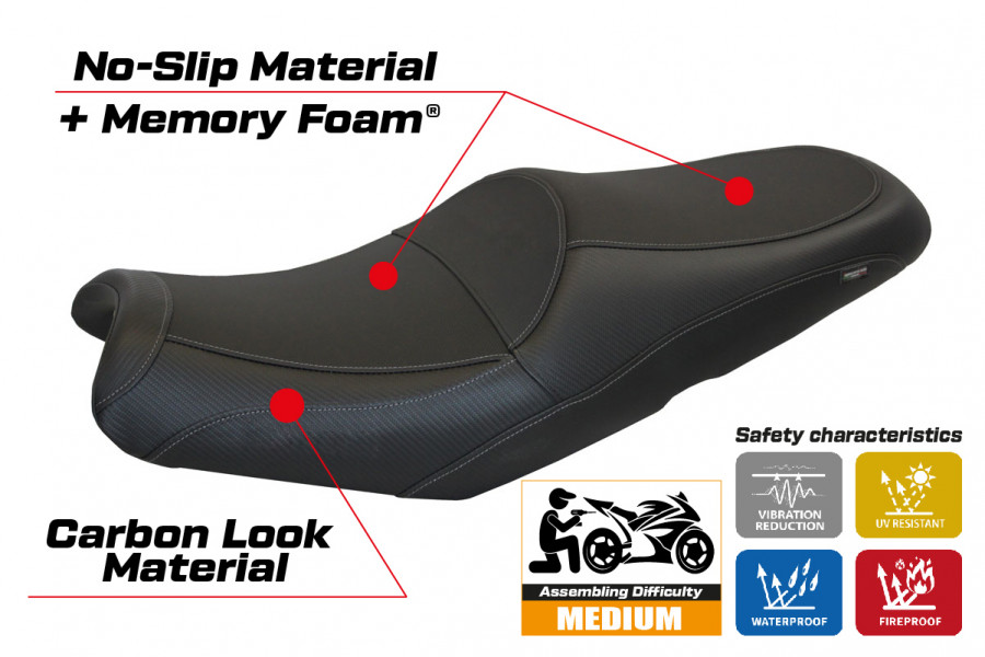 Sitzbezug kompatibel Kawasaki GTR 1400 (07-16) Modell Luena comfort system
