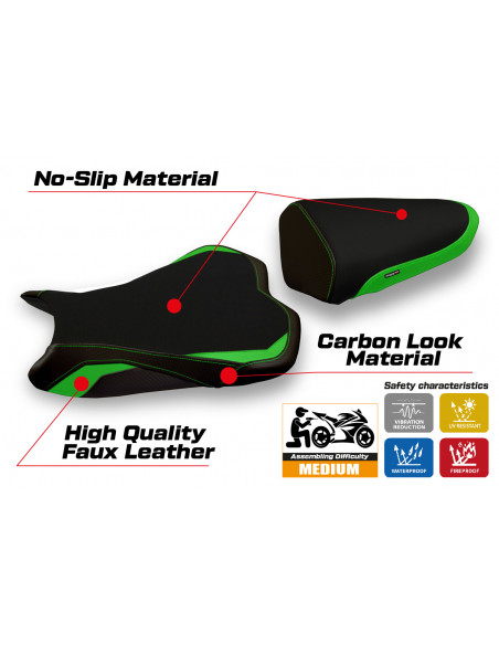 Seat cover compatible Kawasaki Ninja ZX 6 R (09-12) Medan 1 model