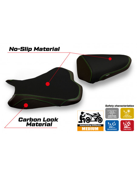 Rivestimento sella compatibile Kawasaki Ninja ZX 6 R (09-12) modello Medan 1