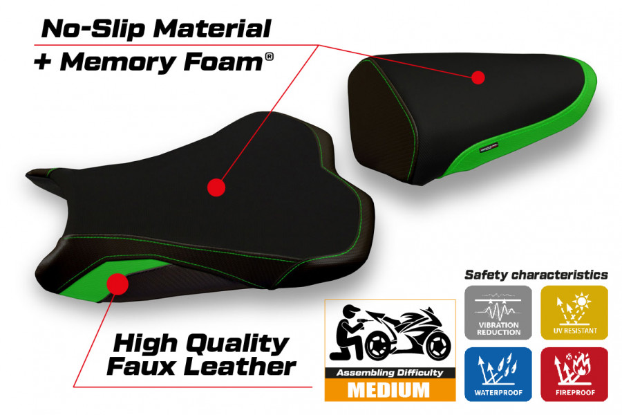 Sitzbezug kompatibel Kawasaki Ninja ZX 10 R (08-10) Modell Agra 2 comfort system