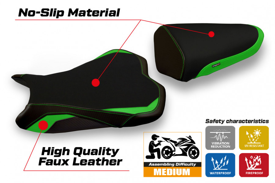 Sitzbezug kompatibel Kawasaki Ninja ZX 10 R (08-10) Modell Seoul 1