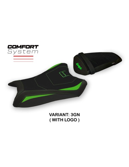 Funda de asiento compatible Kawasaki Ninja ZX 10 R (11-15) modelo Ca Mau comfort system