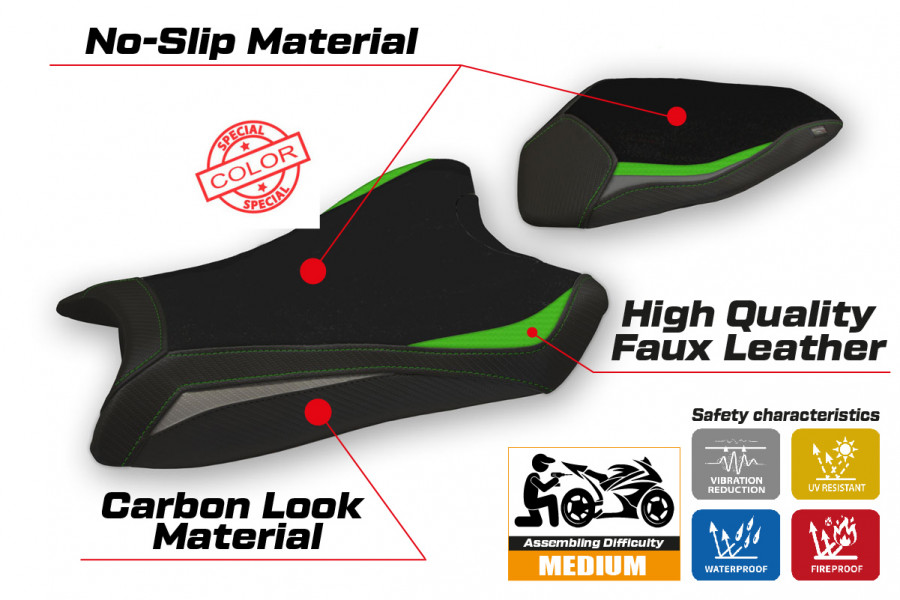 Rivestimento sella compatibile Kawasaki Ninja ZX 10 R (16-20) modello Alcains special color