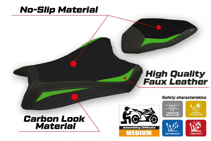 Rivestimento sella compatibile Kawasaki Ninja ZX 10 R (16-20) modello Alcains