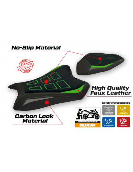 Sitzbezug kompatibel Kawasaki Ninja ZX 10 R (16-20) Modell Bejar special color Ultragrip