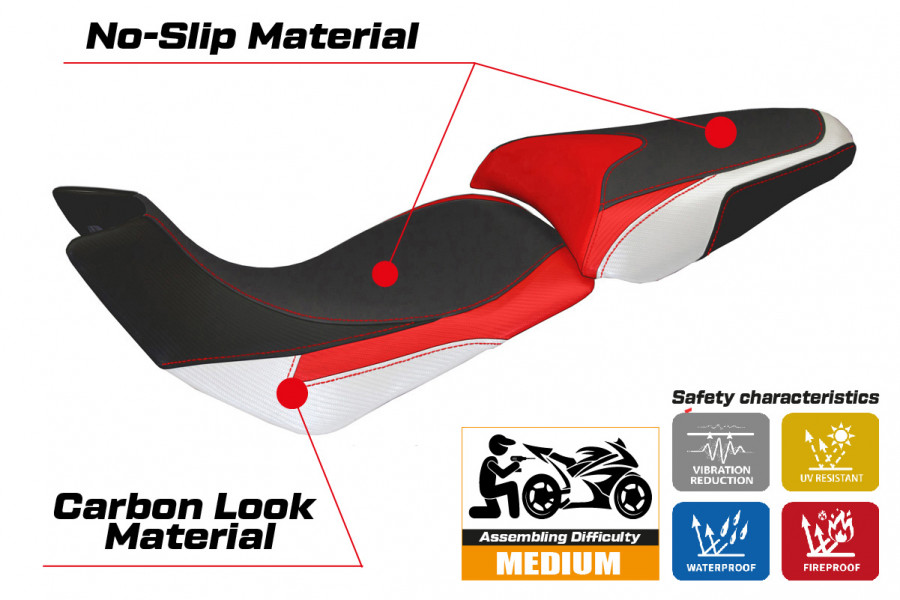 Seat cover compatible Ducati Multistrada 1200 (12-14) Trinacria special color model