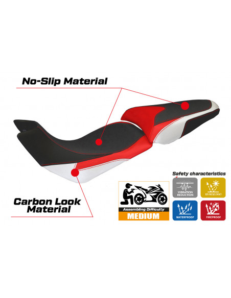 Housse de selle compatible Ducati Multistrada 1200 (12-14) modèle Trinacria special color